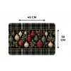 Kerstballen - Rood - Hulsttakken - Patroon Placemat vinyl groot -specs