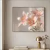 Lelies - Meeldraden - Roze - Wazig Textielframe zwart klein -sfeer2