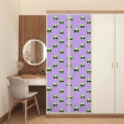 Alien - Retro - Lila deurposter klein 289 -sfeer3