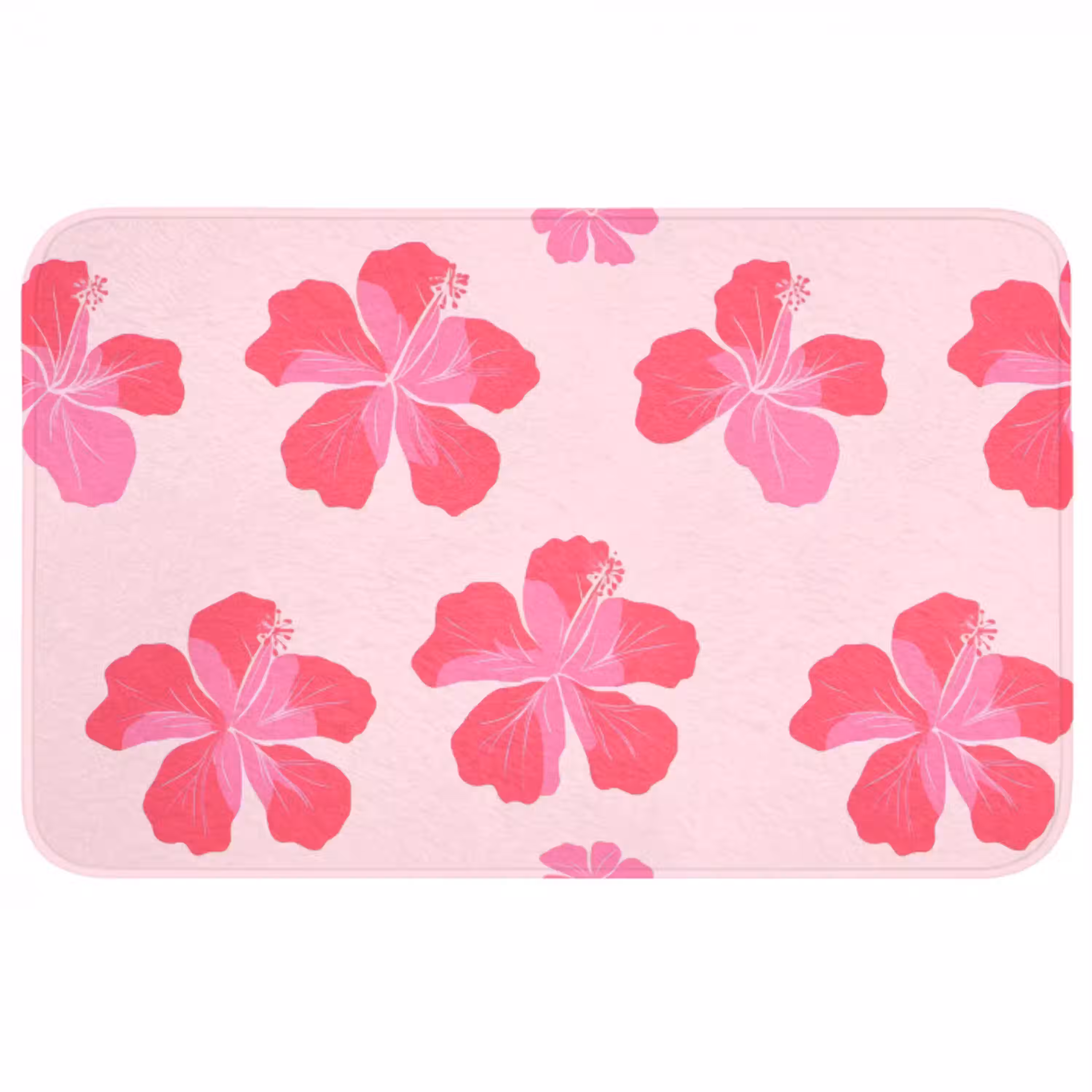 Hibiscus - Bloemen - Roze Badmat middel 997 -3d