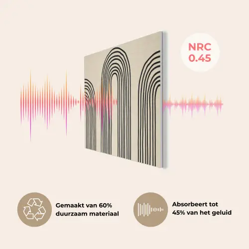 Boogvormen - Zwart - Strak PET vilt klein -USP_NL