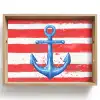 Anker - Verfspatten - Rood - Blauw Dienblad Rechthoek middel -z3d_shopping