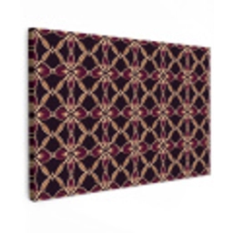 Symmetrisch - Tegel - Burgundy Tuinposter op houten frame 2 cm dik klein 845 -3d