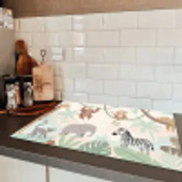 Jungle - Dieren - Groen Inductie beschermer vinyl 3mm klein -sfeer3