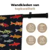Vissen - Patroon - Kleurrijk Wandkleed katoen klein 269 -sfeer2