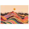 Zon - Kleurrijk landschap - Bergen poster papier klein -3d