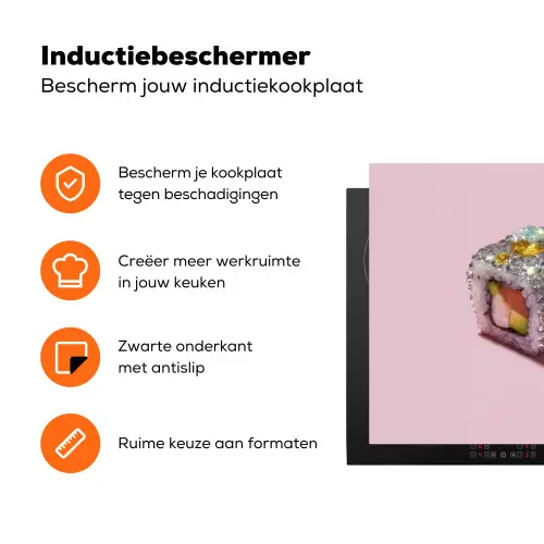 Sushi - Rolletjes - Steentjes - Kleurrijk Inductie beschermer vinyl 3mm klein -zzzzzzz-td-ups