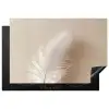 Veer - Minimalistisch - Roze Inductie beschermer vinyl 3mm klein -3d