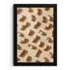 Pinda's - Patroon - Beige fotolijst zwart zonder passe partout klein -3d