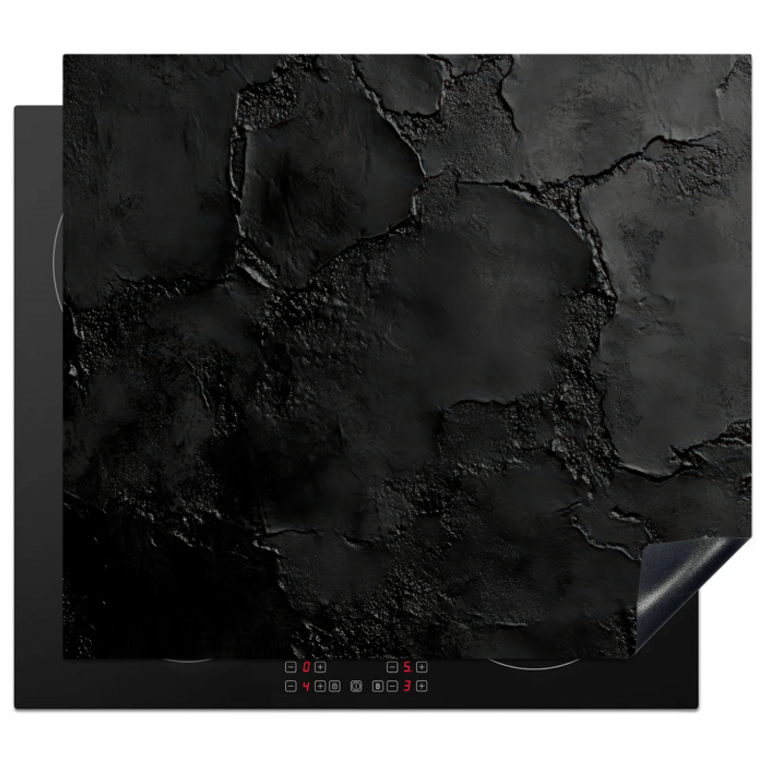 Zwart - Verf Inductie beschermer vinyl 3mm middel -3d