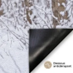 Hert - Winter - Bos - Natuur - Wit Deurmat klein -antislip_FR