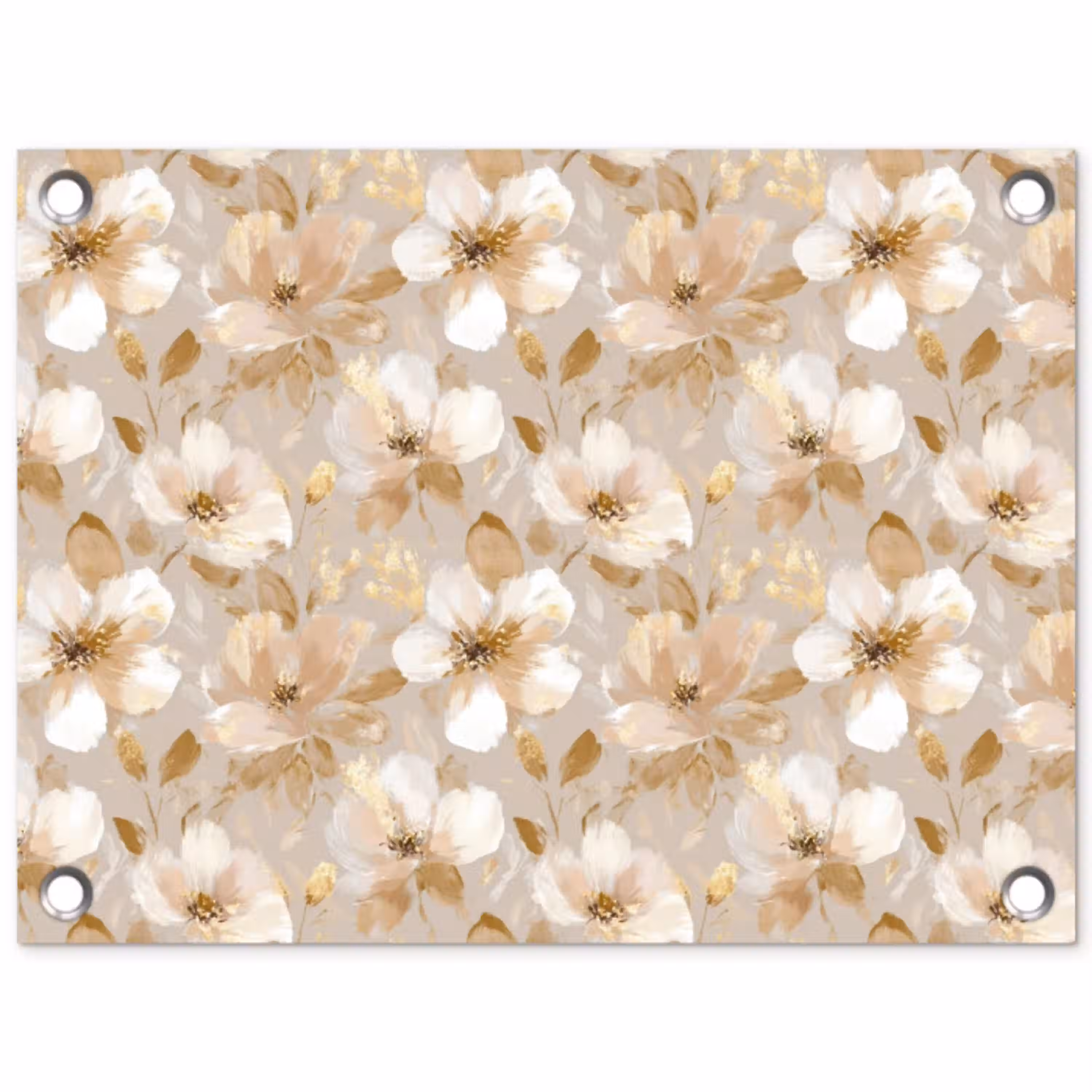 Bloemen - artistiek - Goud tuinposter los doek klein 239 -3d