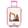 Graafmachine - Getekend - Oranje Kinderkoffer - Roze klein -zz3dotto