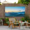 Luchtballonnen - Bergen - Zonsopgang - Landschap Tuinposter op houten frame 2 cm dik xxl -sfeer3