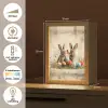 Konijnen - Bloemen - Eieren Light Box met kabel (Tafellamp) klein -USP_NL