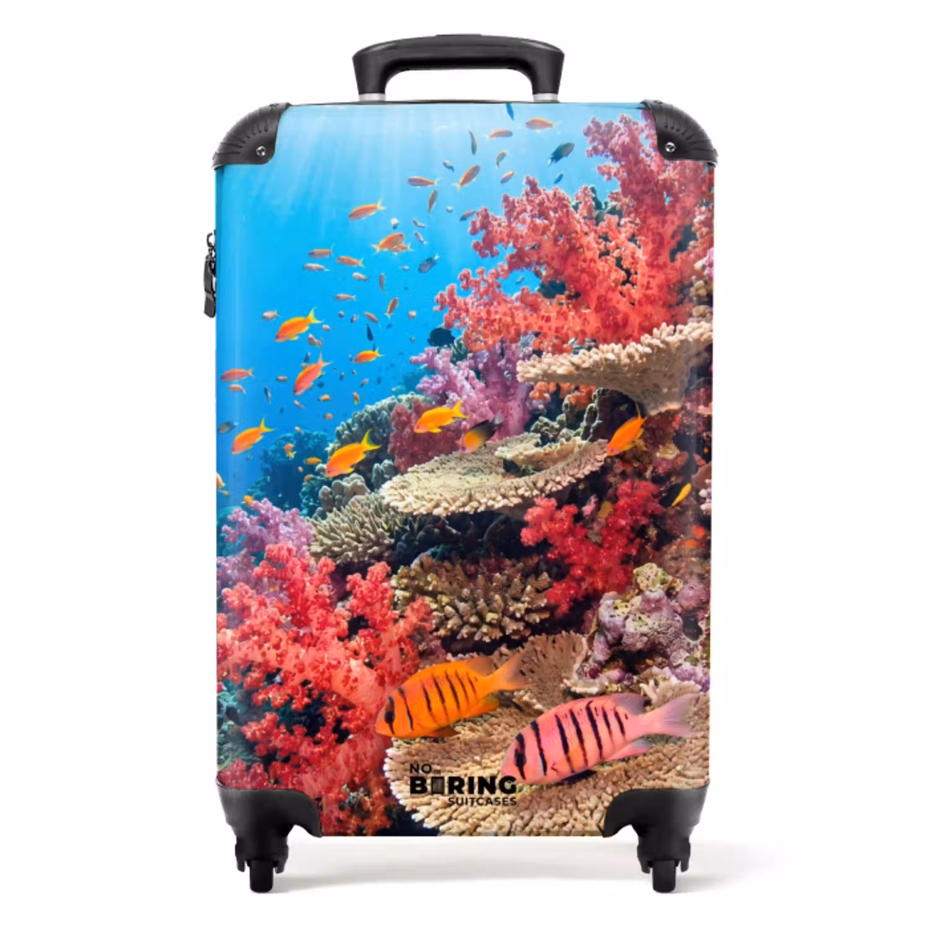 Koraalrif - Vissen - Onderwater - Tropisch - Rood NBS - Handbagage koffer - Volwassenen Unisex middel -productfoto_recht