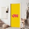 Geel - Roze - Oh - 3D deurposter klein -sfeer6