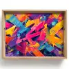 Abstract - Vormen - Kleurrijk Dienblad Rechthoek middel -z3d_shopping