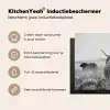 Schotse Hooglander in Monochroom Inductie beschermer vinyl 3mm middel -sfeer2