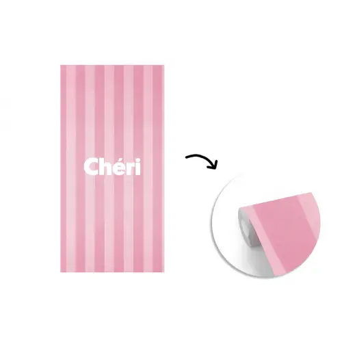 Gestreept - Roze - Chéri fotobehang vinyl groot -3d