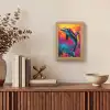 Dolfijn - Kleurrijk - Oceaan - Koraal Light Box met kabel (Tafellamp) klein -sfeer2