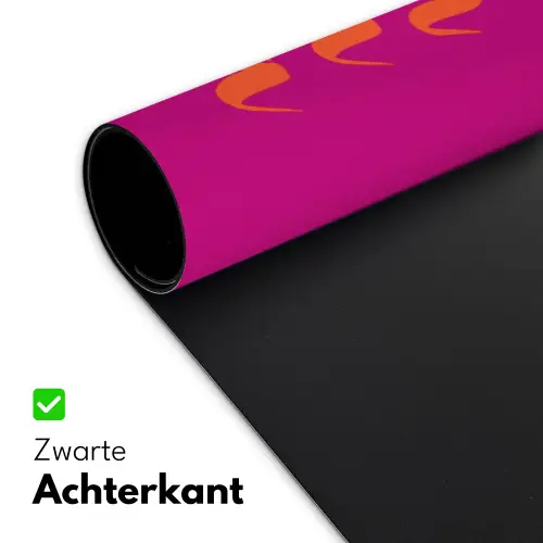 Oh la la - Roze - Oranje - Minimalistisch Muismat XXL klein -sfeer2