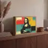 Vrouw - Kleurvlakken - Klassieke schilderkunst Light Box met batterij (Wandlamp) middel -sfeer2