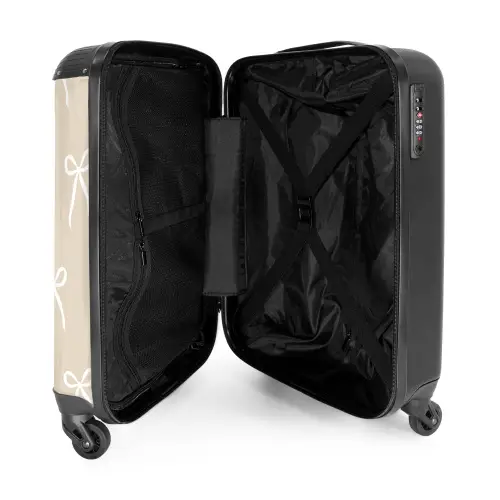Patroon van strikjes NBS - Handbagage koffer - Unisex middel -binnenkant