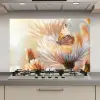 Vlinder - Bloem - Oranje keuken achterwand spatscherm klein -3d_website