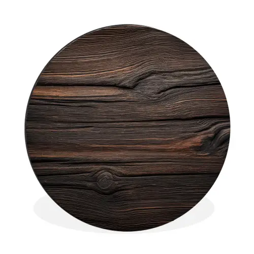 Hout - Grillige nerven Wandcirkel aluminium klein -3d