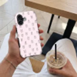 Konijnen - Minimalistisch - Roze Toughcase MagSafe Apple iPhone 17 klein 1017 -Sfeer1M