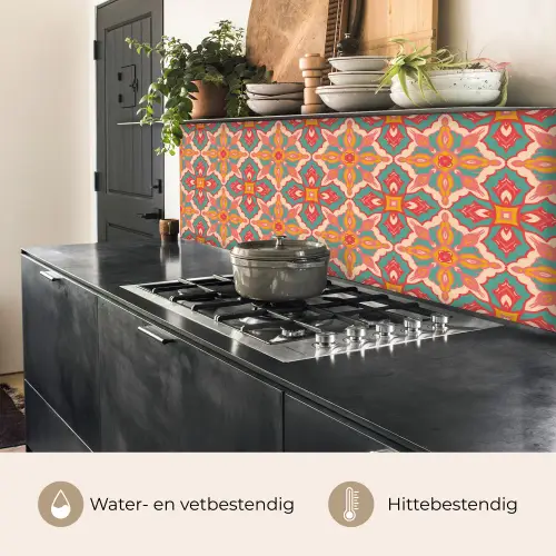 Patroon - Hippie - Oranje keuken achterwand 2 middel 871 -usp_NL