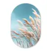 Siergras - Wind - Lichtbruin Wandcirkel Ovaal Forex klein -3d