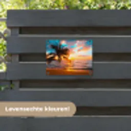Tropische Zonsondergang aan Zee tuinposter los doek klein -sfeer3