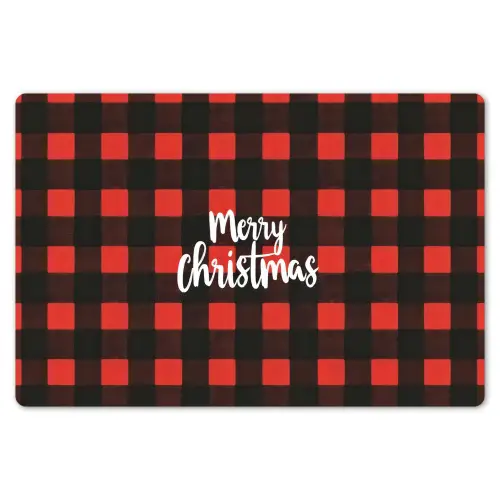 Geruit - Rood - Tekst - Christmas Placemat vinyl groot -zzsfeer1_Kitchenyeah-website