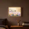 Viooltjes - bij - Zonlicht Light Box met batterij (Wandlamp) middel -sfeer4