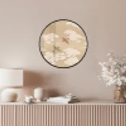 Vogels - Vliegen - Beige Fotolijst rond zonder passe partout klein -sfeer3
