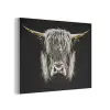 Schotse hooglander - Goud - Hoorns - Zwart wit - Koe - Dieren PET vilt klein -3d