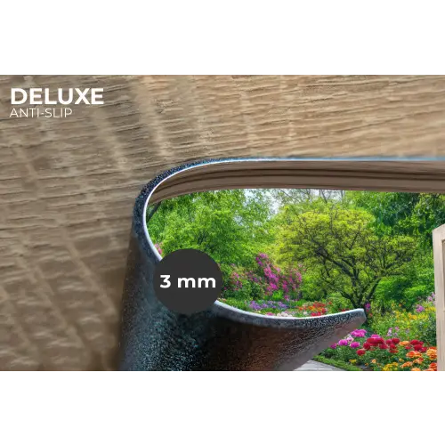 Doorkijk - Bloemen - Tuinpad - Natuur - Raam Placemat vinyl groot -closeup