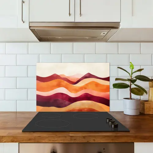 Abstract - Landschap - Golven keuken achterwand spatscherm klein -sfeer2