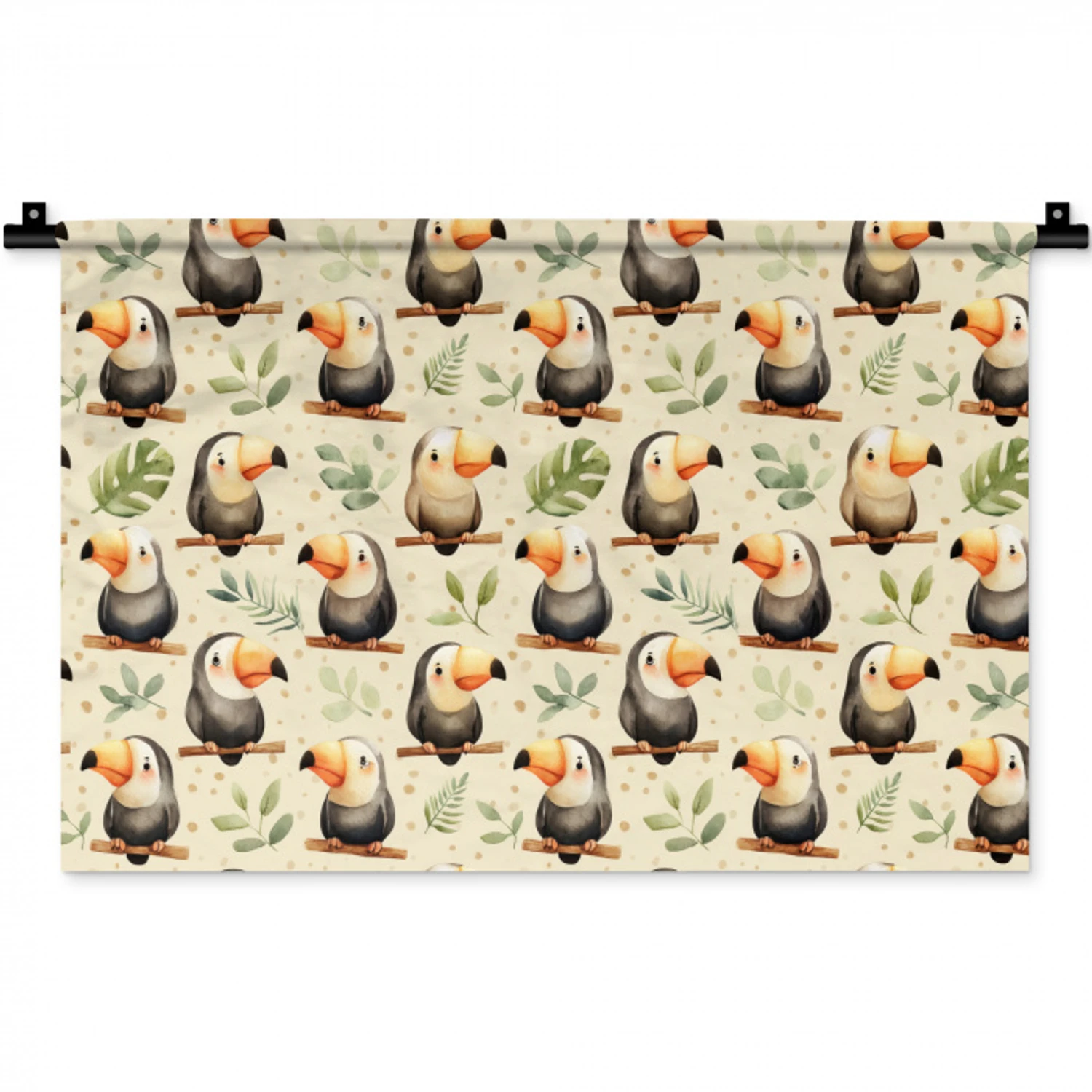 Toekans - Exotisch - Kleurrijk Wandkleed katoen klein 269 -zz3d