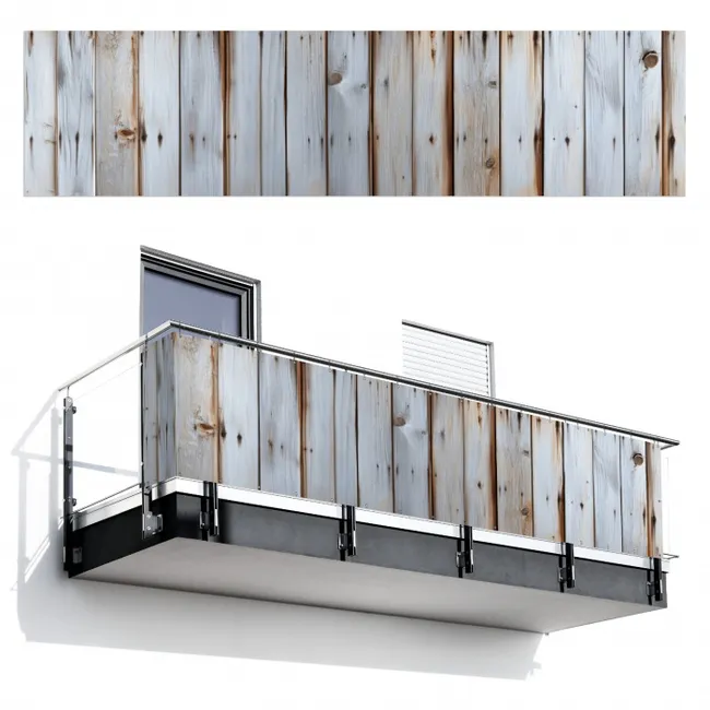 Balkonscherm - Hout - Planken - Verweerd