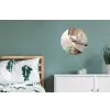 Zeilboot - Zee - Beige - Zon Wandcirkel aluminium klein -slaapkamer
