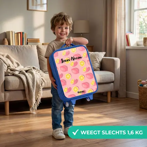Pink limoncello Kinderkoffer - Blauw klein -sfeer2_NL