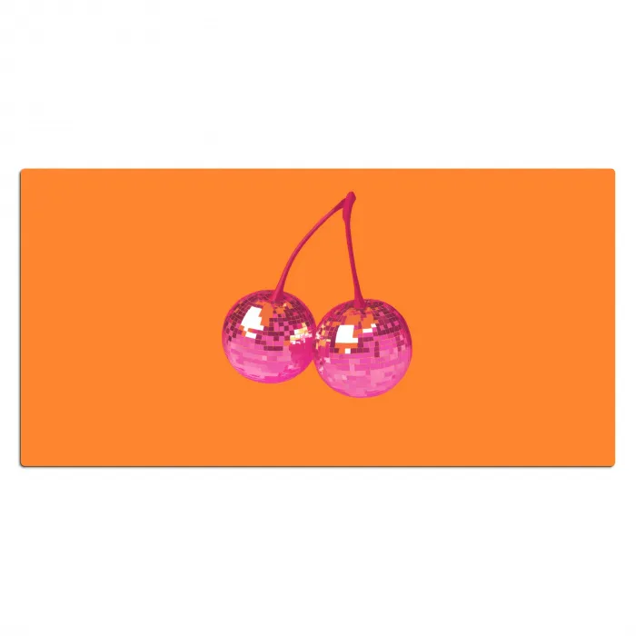 Discoballen - Kers - Spiegels - Roze Muismat XXL klein -3d_leeg