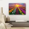 Tulpenveld - Zonsondergang - Kleurrijk canvas 2cm klein -sfeer6