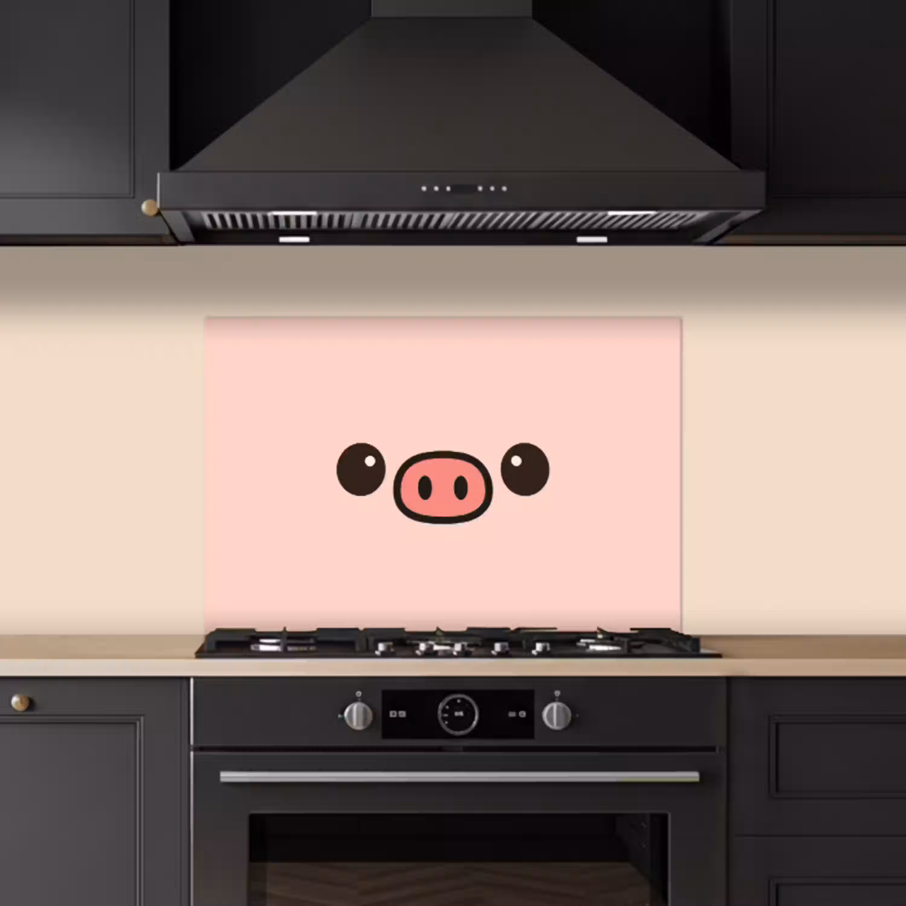 Varken - Roze - Minimalistisch keuken achterwand spatscherm klein -sfeer1