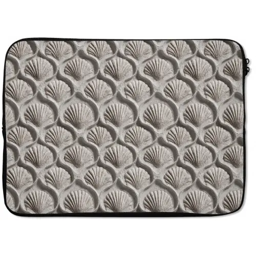 Zand - Schelpenvorm - Grijs laptophoes neopreen klein 279 -zkaufland3dotto