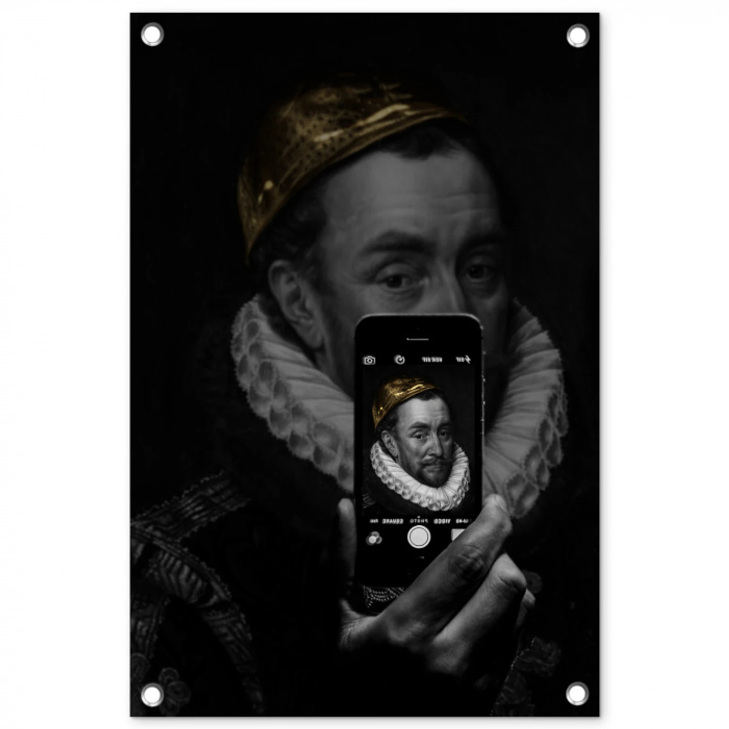 Willem van Oranje - Adriaen Thomasz - Smartphone tuinposter los doek klein -3d