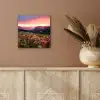 Bloemen - Bergen - Landschap - Nacht - Lucht - Roze aluminium wit klein -sfeer4